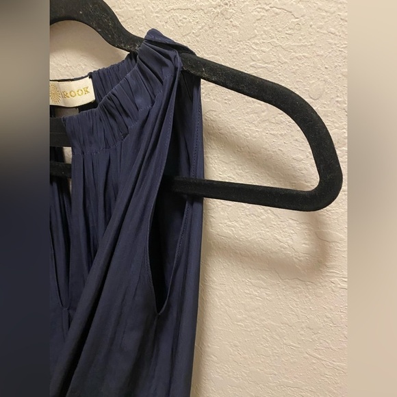 Ramy Brook Meryl Cold Shoulder Blouse In Navy Blue - Picture 7 of 12